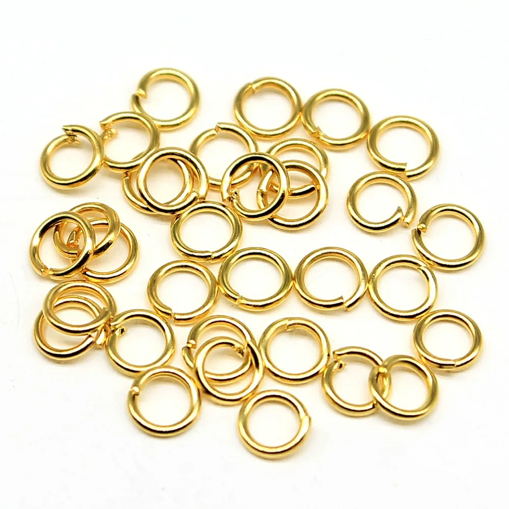 WYSIWYG 400pcs 5 Colors 3/4/5/6/7/8/9/10mm Jewelry Findings Open Single Loops Jump Rings & Split Ring For Jewelry Making