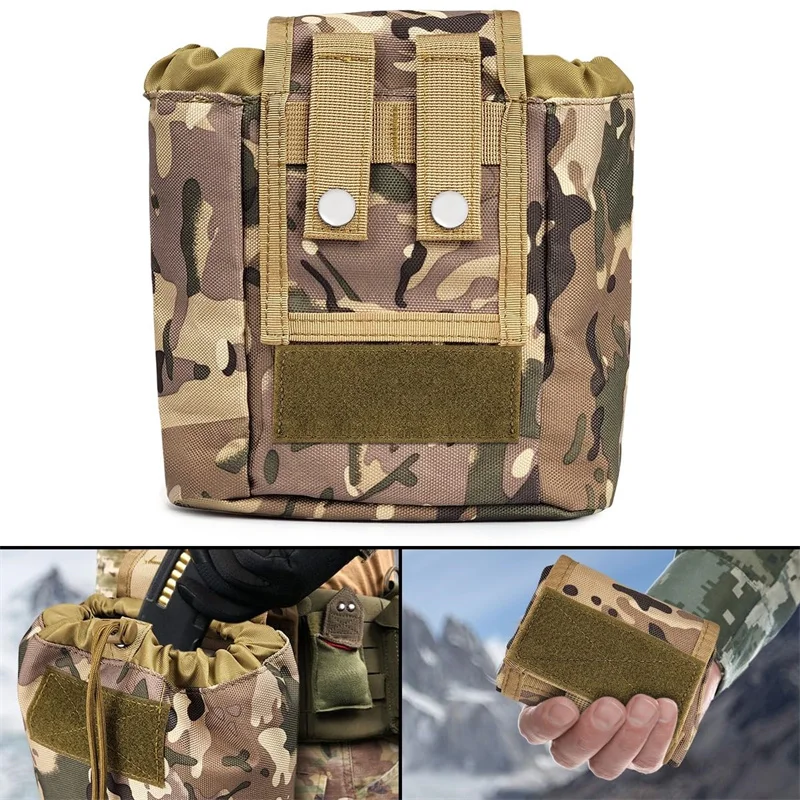 Hunting Magazine Dump Pouch Portable  Pouch Paintball Camping  Folding Recycling Storage Tools Bag