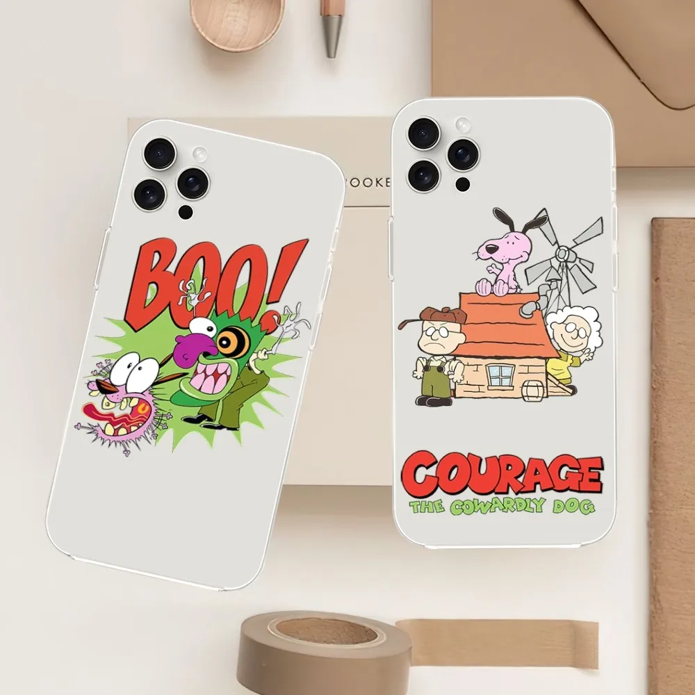 C-Courage the C-Cowardly Dog Phone Case For Samsung Galaxy S20 S22 S23 A71 FE Lite Plus S21 ULTRA Transparent Shell