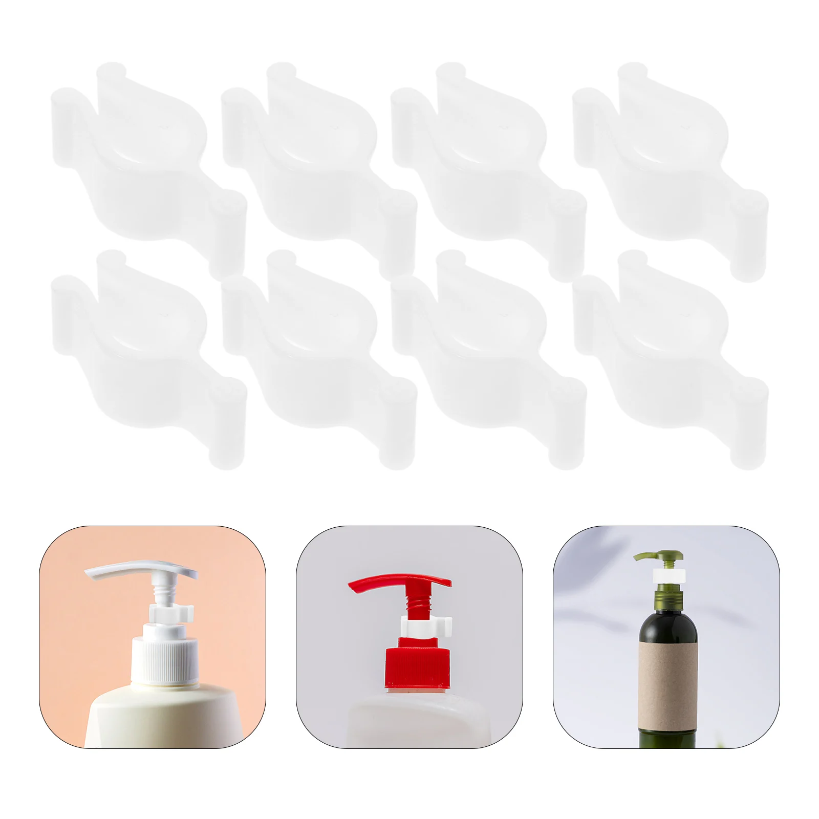 

30 Pcs Bottle Pump Head Buckle Shampoo Lock Lotion Makeup Remover Dispenser Clip Pp Collar