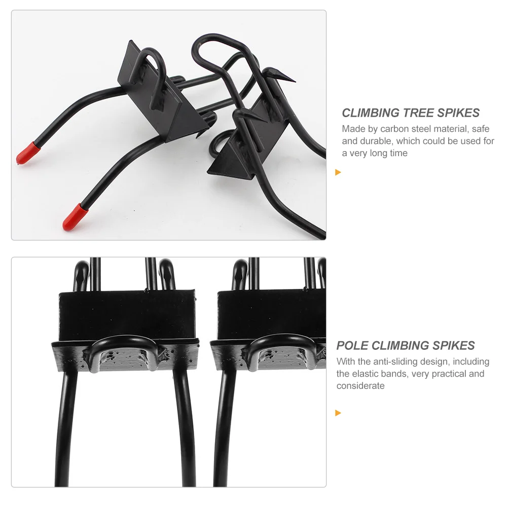 Carbon Steel Anti Slip Foot Straps Thickened Foot Plate Spikes Multipurpose Tool Safe Durable Elastic Bands Non