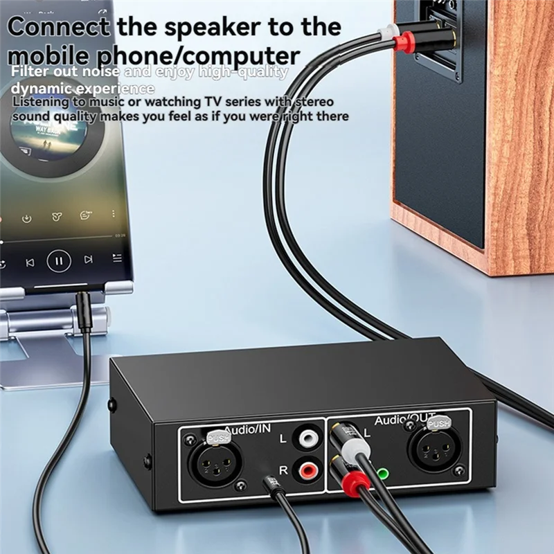 REPLA-Noise Eliminator Current Audio Isolator Dual XLR Lotus Port Amplifier Multifunctional Audio Noise Filter