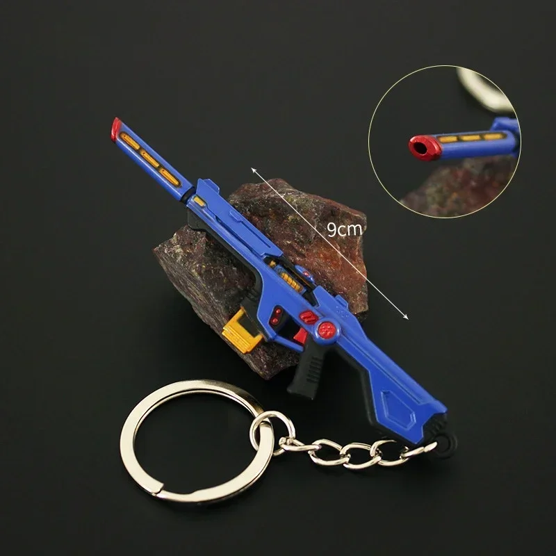 9cm Valorant Keychain Phantom Radiant Sidearms Vandal Karambit Gun Knife Metal Model Game   Backpack Pendant Gift Toys for Kid