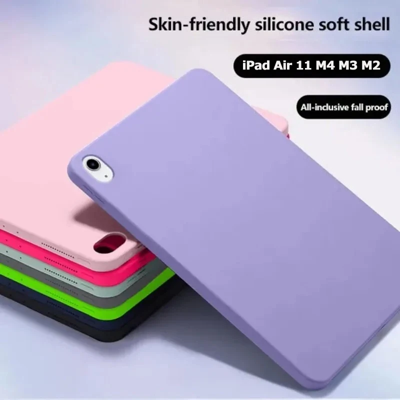 Ultradünne weiche TPU-Hülle für iPad A16 11. Generation Air 11 M4 Funda iPad Air 4 5 10. Generation 10.9 Pro 11 10.2 9.7 Mini 6 Stoßfeste Tablet-Schutzhülle