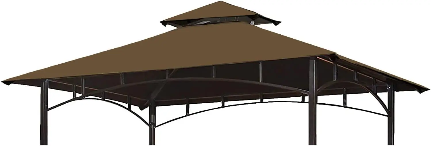

Grill Gazebo Replacement Canopy Top - 5x8 Gazebo Roof Double Tiered Outdoor BBQ Roof Cover Grill Shelter Only Fit for Mode