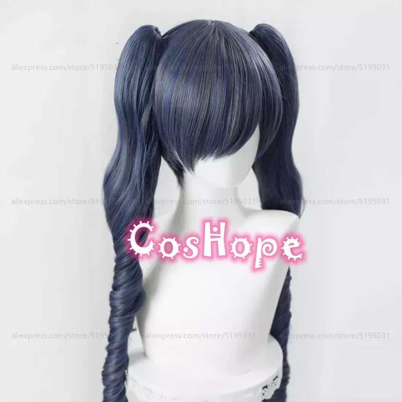 Ciel Phantomhive Cosplay Perruque pour Femme, Perruques Synthétiques, Perruque Anime, Long, Gris, Bleu, Degré de Chaleur