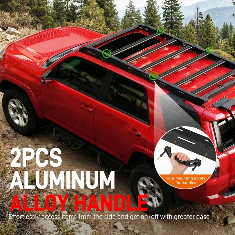 High Quality Q235 Steel Roof Rack Fit 4Runner 2014-2024 Static 700 LBS Dynamic 350 LBS Load Capacity Car Top Luggage