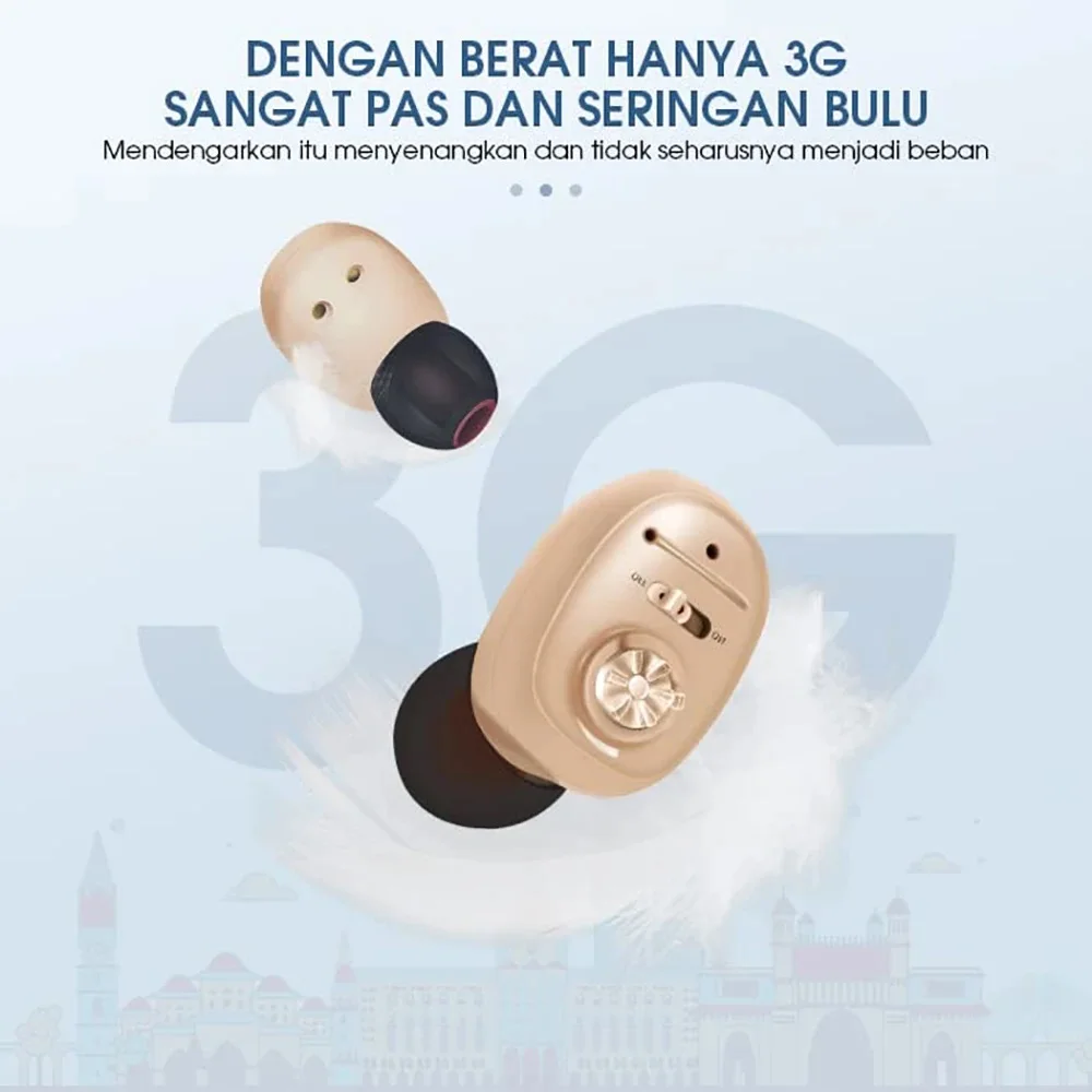 Hearing Aids for Deafness Elderly Rechargeable Hearing Aid Mini Digital Sound Amplifier with Noise Cancelling audifonos