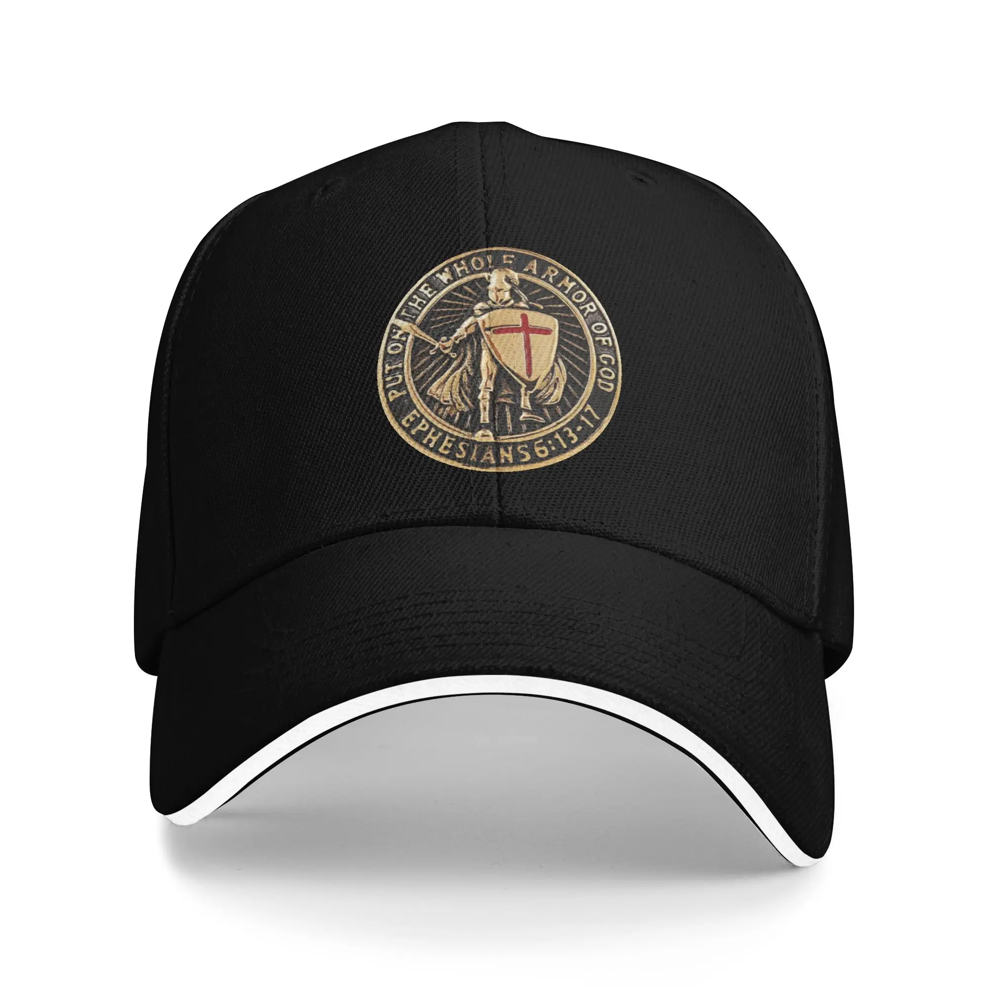 Casquette de baseball personnalisée croix templier punk pour hommes et femmes, réglable, style papa, protection solaire