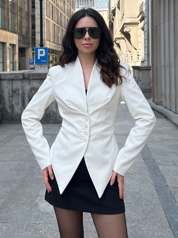 HH Damen Mode Taillengürtel-Blazer Langarm V-Ausschnitt Einreihige Elegante Einfarbige Jacke 2026 Herbst Damen Bürokleidung