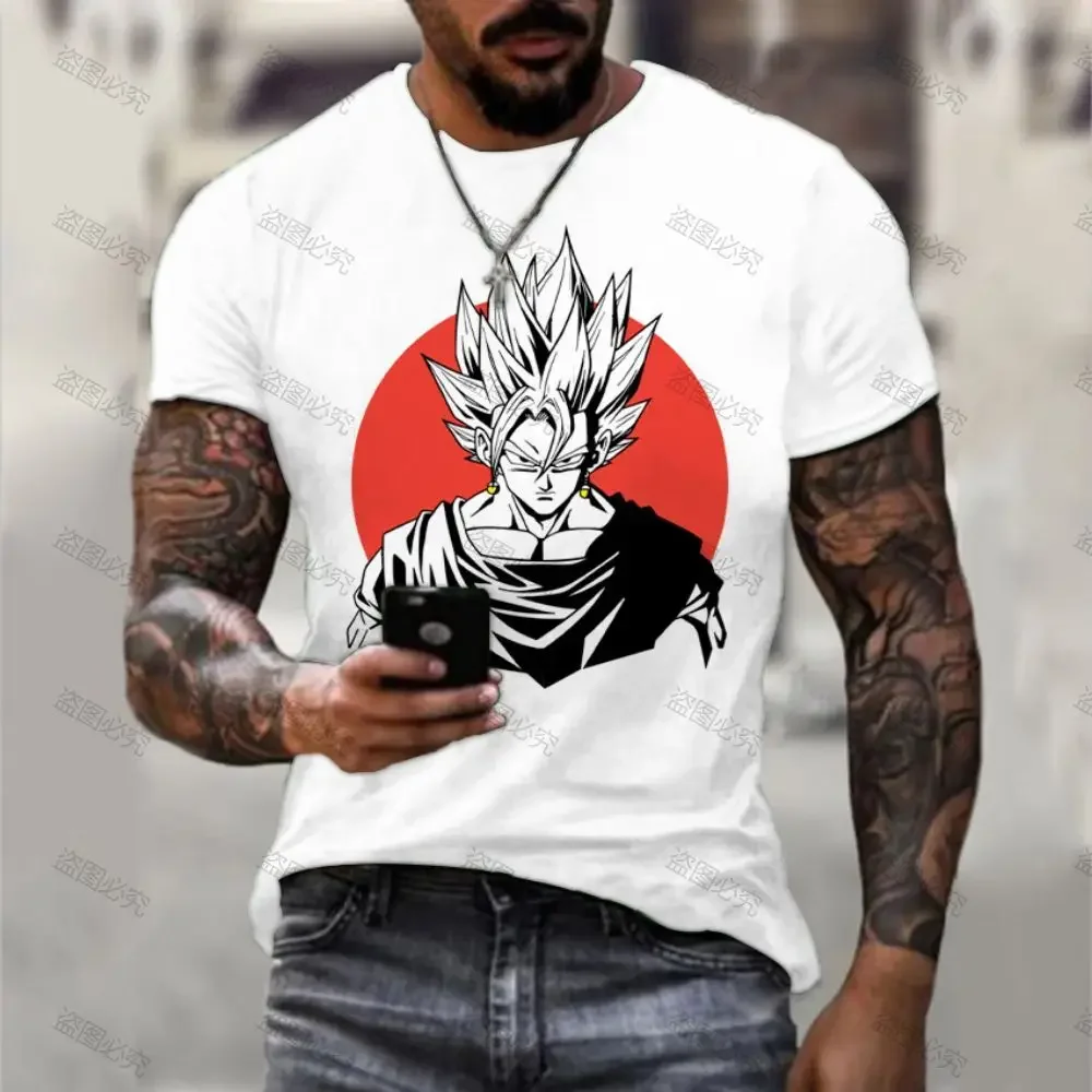 Goku Men's T Shirt Dragon Ball Z Vegeta 2024 Parent-child Wear Gym T-shirts Trend Summer Cartoon Y2k Fashion Short Sleeve O Neck image 4