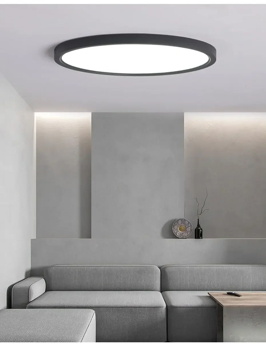 Lámpara LED de techo para interiores, accesorio de iluminación ultrafino con Control remoto por aplicación inteligente de 20 pulgadas, para dormitorio, cocina y sala de estar