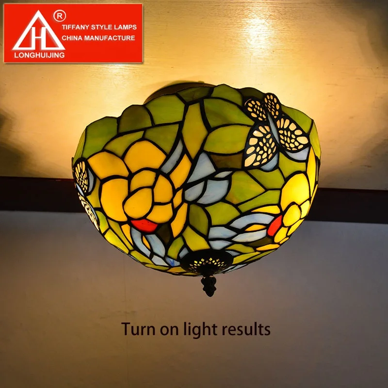New Arrival  Style Accent Cat Lamp Table Lights Stained Glass Lampshade Bedside Lamp Creative Gifts Lamps