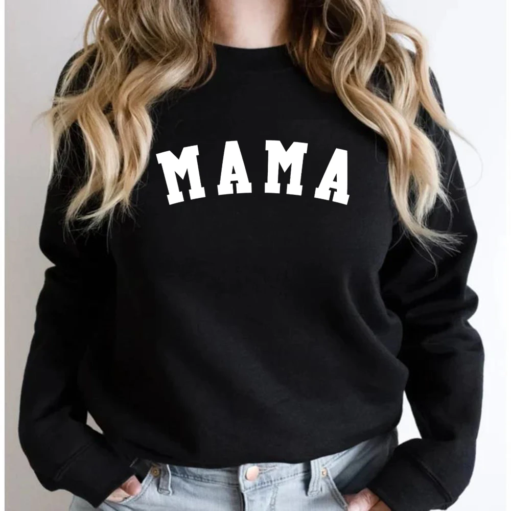 Mama Sweatshirt Mom Hoodie Mother's Day Pullovers Mom Birthday Gift Pregnancy Announcement Sweatshirts Casual Tops Hoodies