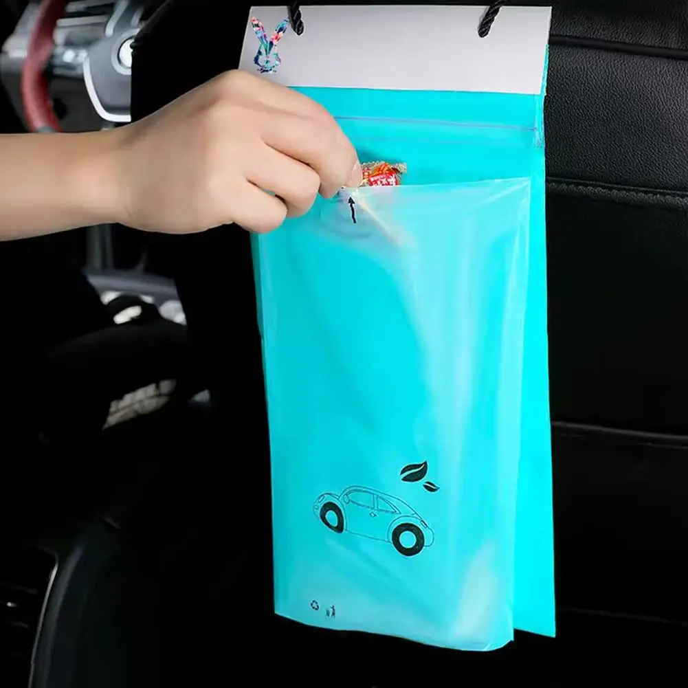 Car Trash Bag Disposable Self-Adhesive Garbage Can For Auto Seat Back Hanging Trash Bag Office Kitchen Garbage Storage Bag view 6