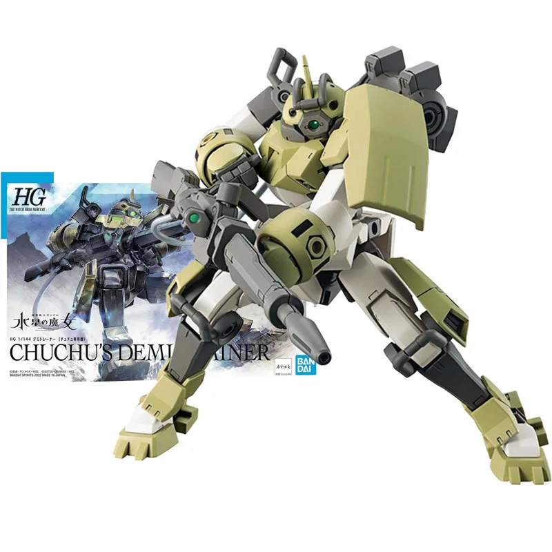 Bandai Original GUNDAM Anime HG 1/144 The Witch From Mercury CHUCHUS DEMI TRAINER Action Figure Toys Model Gifts for Children