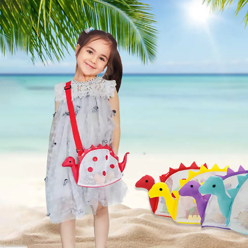 

Beach Bag Children's for Kids Playing with Sand Family Red Toy Mesh Bags