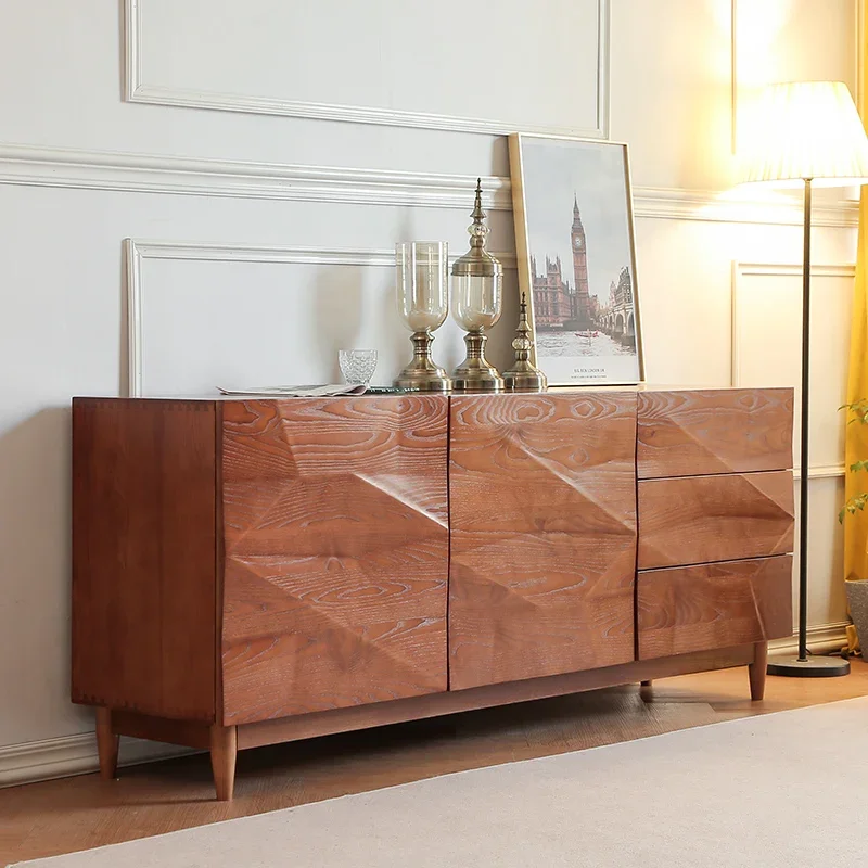 خزانة جانبية لتناول الطعام من الخشب الصلب، وخزانة تخزين عتيقة، وخزانة شاي لأريكة غرفة المعيشة، وخزانة جانبية لغرفة النوم #3