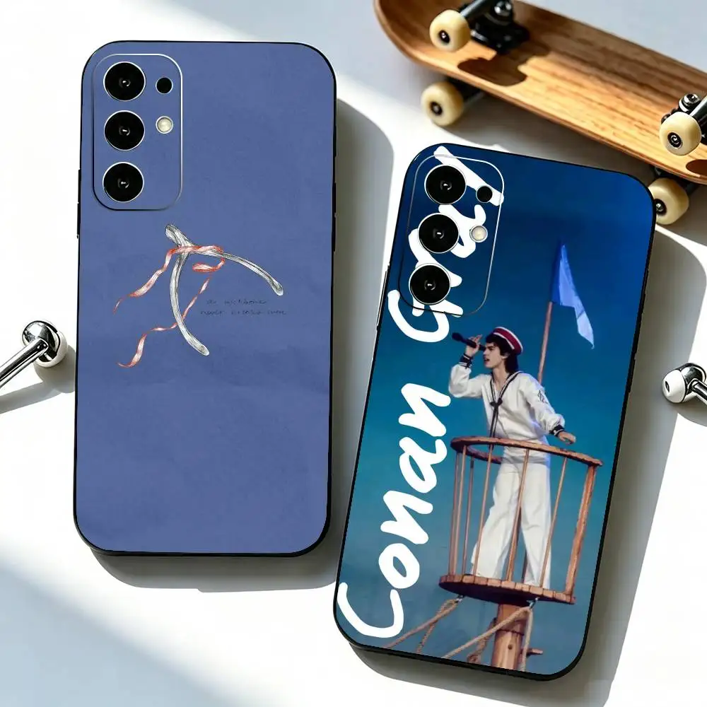 C-Conan Gray Wishbone  Phone Case Black Silicone Soft For Samsung S25,S24,S21,S22,S23,S30,Ultra,S20,Plus,Fe,Lite