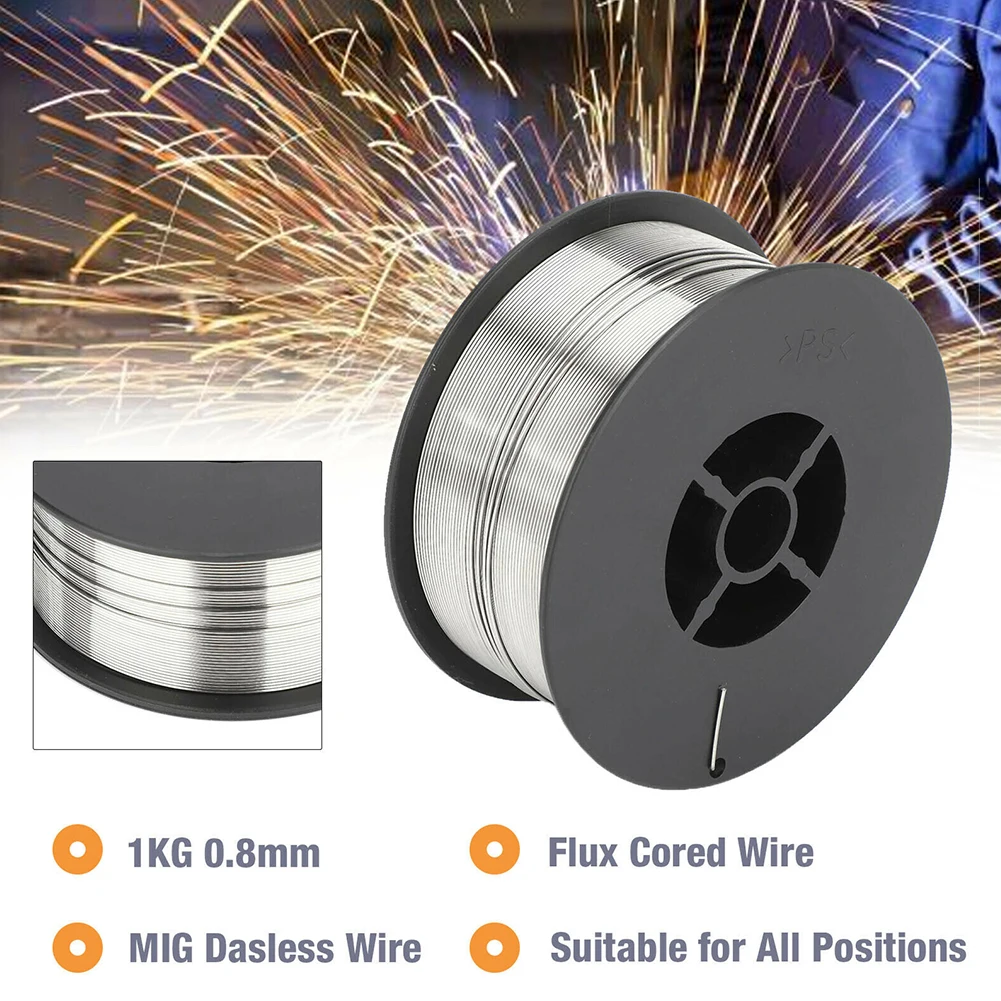 

1kgs Gasless MIG Welding Wire 0.8mm 1.0mm Flux Cored Self Shield No Gas E71T-GS Iron Carbon Steel Wire For Mig Welding Machine