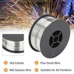 1kgs Gasless MIG Welding Wire 0.8mm 1.0mm Flux Cored Self Shield No Gas E71T-GS Iron Carbon Steel Wire For Mig Welding Machine