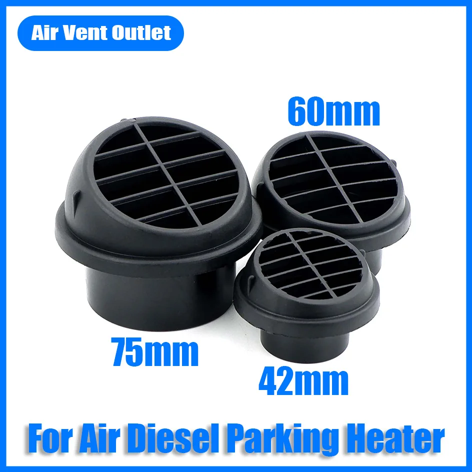 Rotatable Air Vent Ducting Piece, Pipe Outlet, Diesel Parking Heater for Car, Truck Van Camper, Garagem, Tipo B, 42mm, 60mm, 75mm