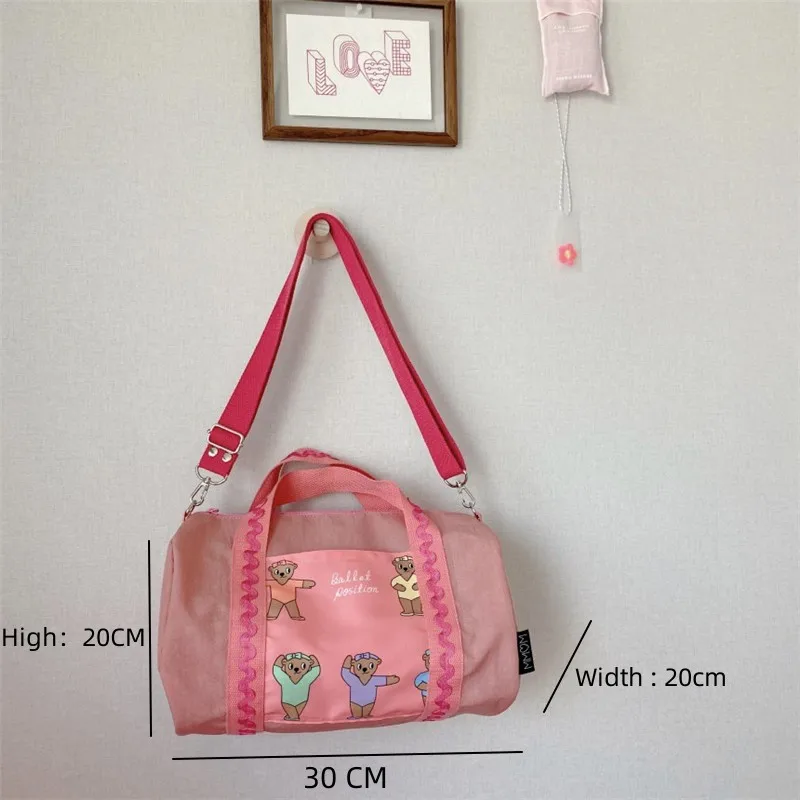 Fashion Large-capacity Bags Cute Bear Tote Bag Ladies Travel Trend Shoulder Bag Pink Tote Bags for Women Casual Designer Handbag