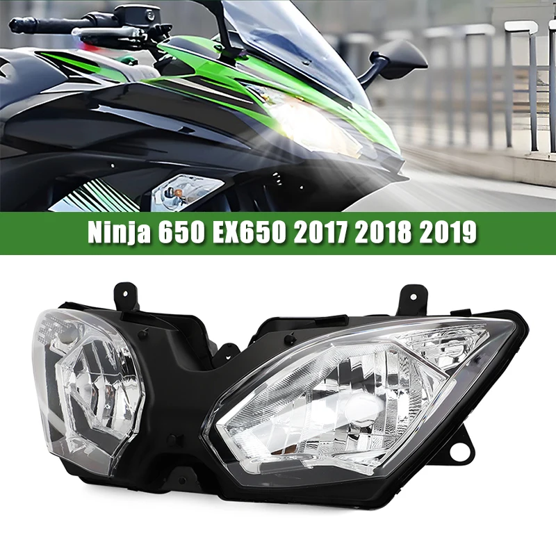 

Motorcycle Front Headlight For Kawasaki Ninja 650 EX650 2017 2018 2019 Front Headlamp Light Housing Head light lamp Assembly