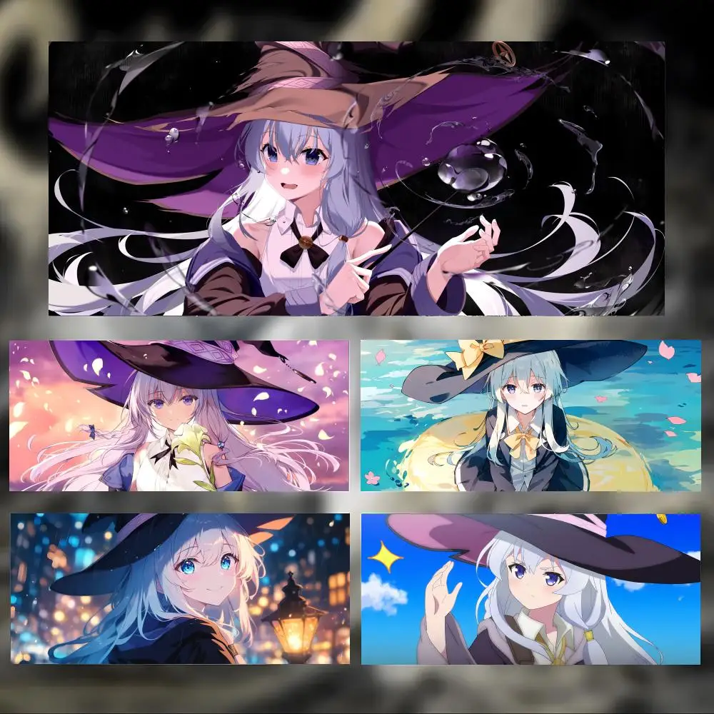 

Cute Travel Anime W-Wandering Witch Elaina Mouse Pad Large Thick Desk Pad Stitched Edges Gaming Mouse Mat for PC