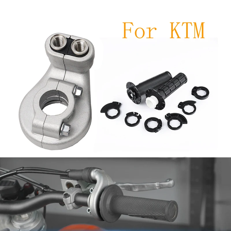 Base de carcasa de Control de acelerador de motocicleta, empuñaduras de manillar Snapon Cam Lockon de 7/8 "para KTM SXF SXW SXFW EXC TC TE FC FX FE EC 17-25
