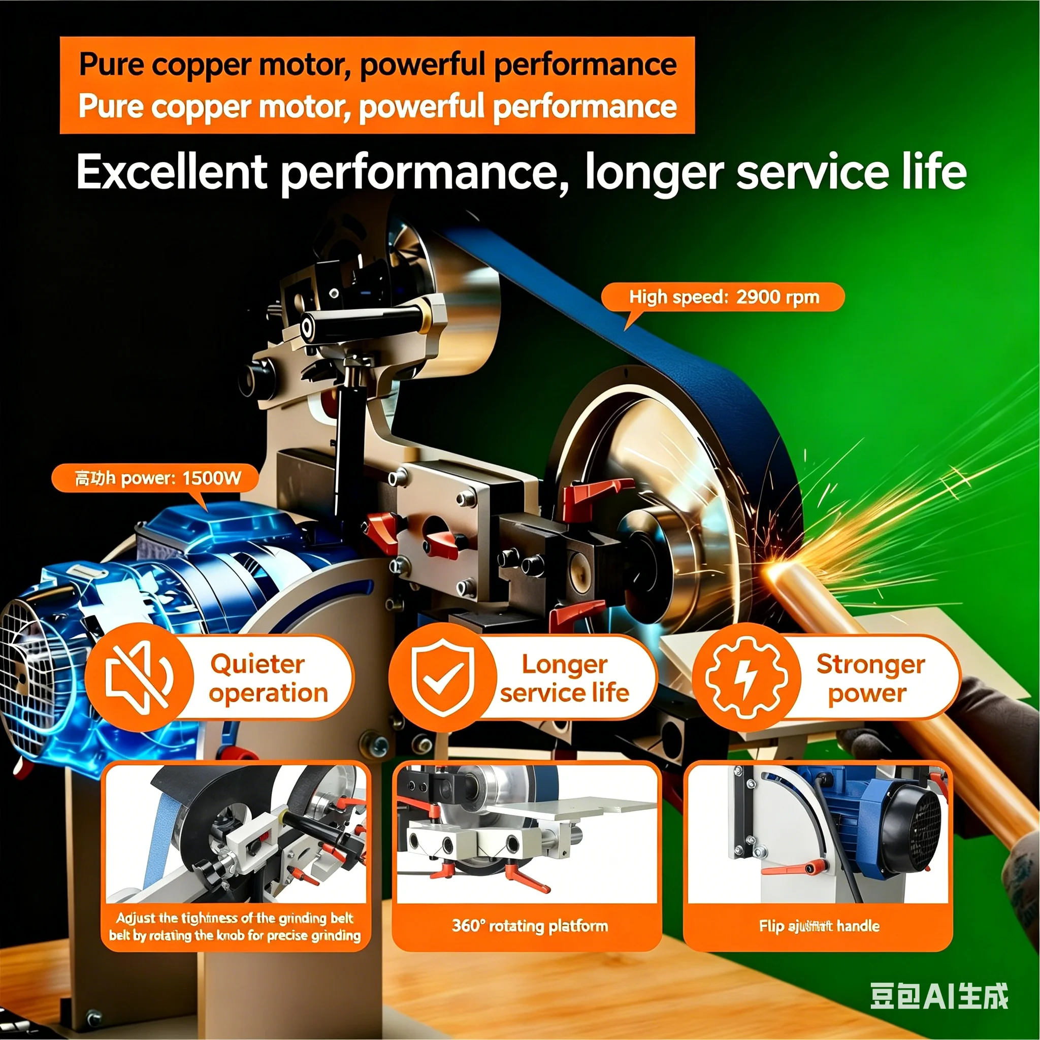 

-ized industrial grade - multi-functional vertical and horizontal 2x72 variable speed belt grinder