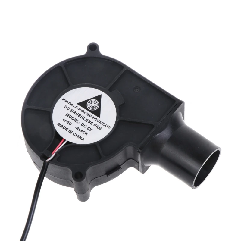 5V USB Plug Blower Fan Mini Portable Turbo Blower with Speed Controller 2500RPM Centrifugal Fan for BBQ Grill Fire-Stove M4YD