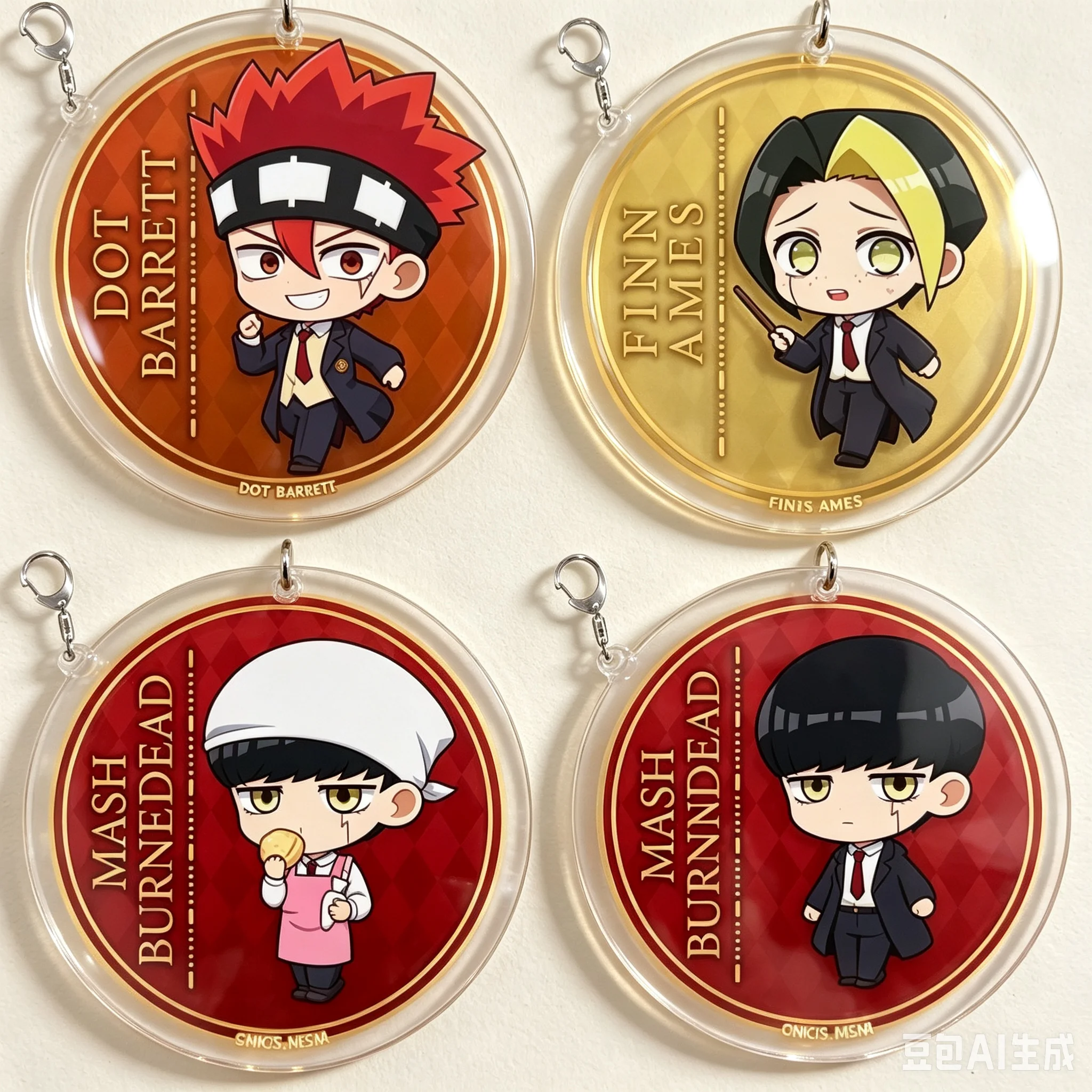 Cartoon High Definition Images Mashle: Magic And Muscles Figure Decoration Bag Car Key Ring Charm Gift Anime Acrylic Keychain