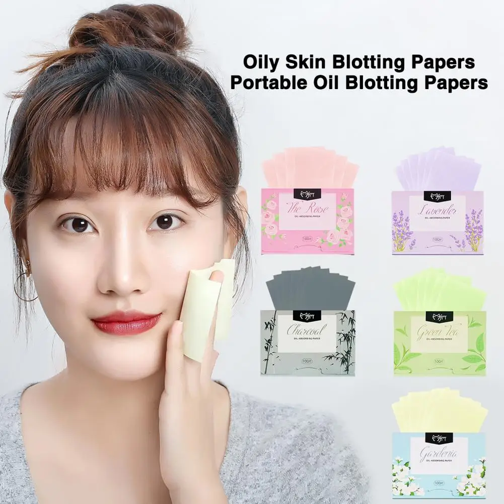 

2 Boxes Oil-absorbing Paper Face Blotting Sheets Oily Skin Face Oil Wipes Extraction Type Plant Fragrance Oil-controlling Paper