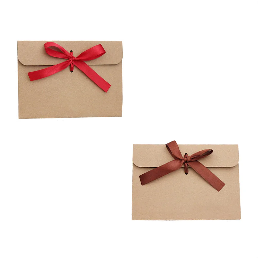 

50Pcs Kraft Paper Envelopes European Style Red Wedding Gift Envelopes for Money Coins Jewelry Spring Festival Surprise