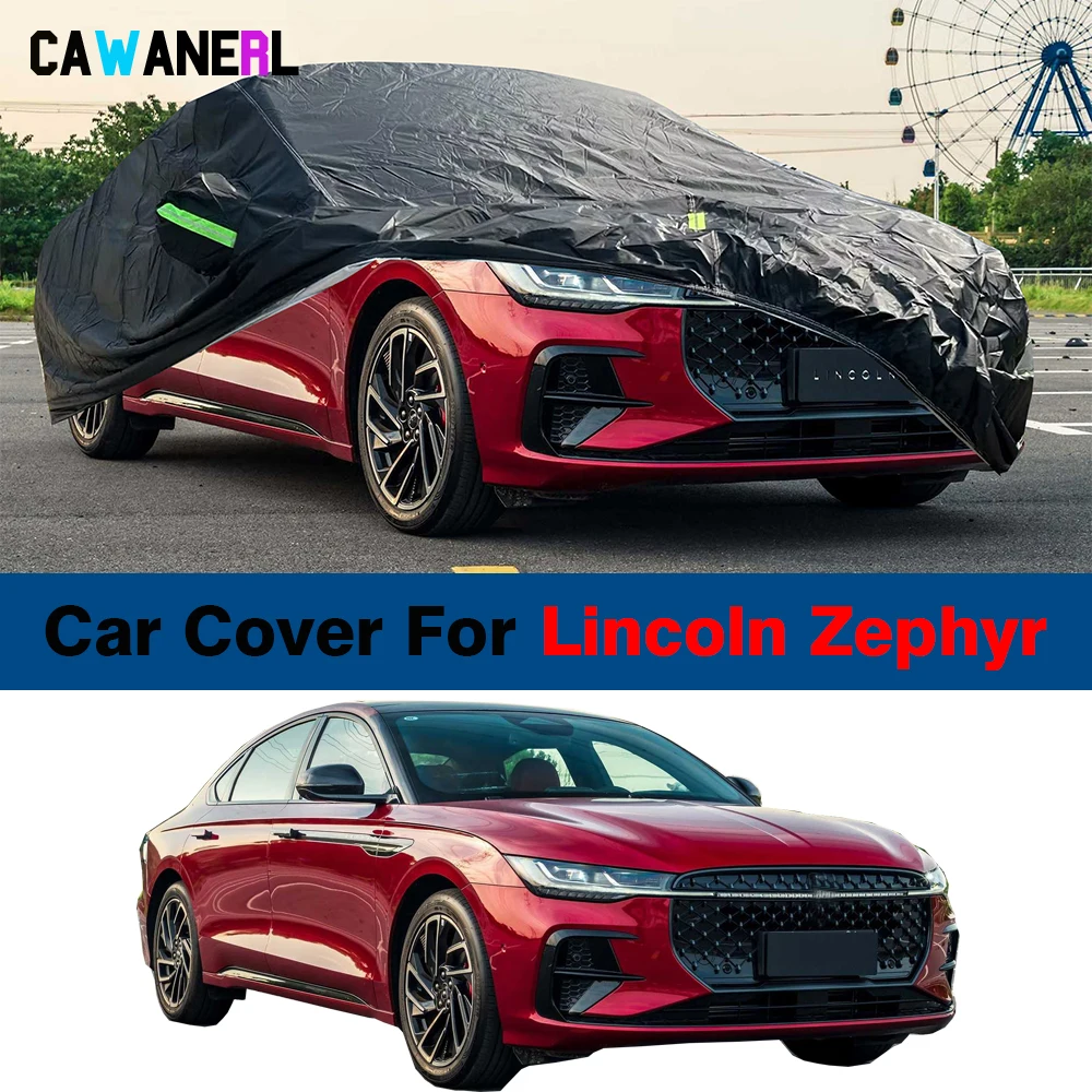 

Водонепроницаемый черный автомобильный чехол для Lincoln Zephyr 2022-2024, анти-УФ-солнцезащитный козырек от дождя, снега, пыли, предотвращающий чехол на все погоды, подходит