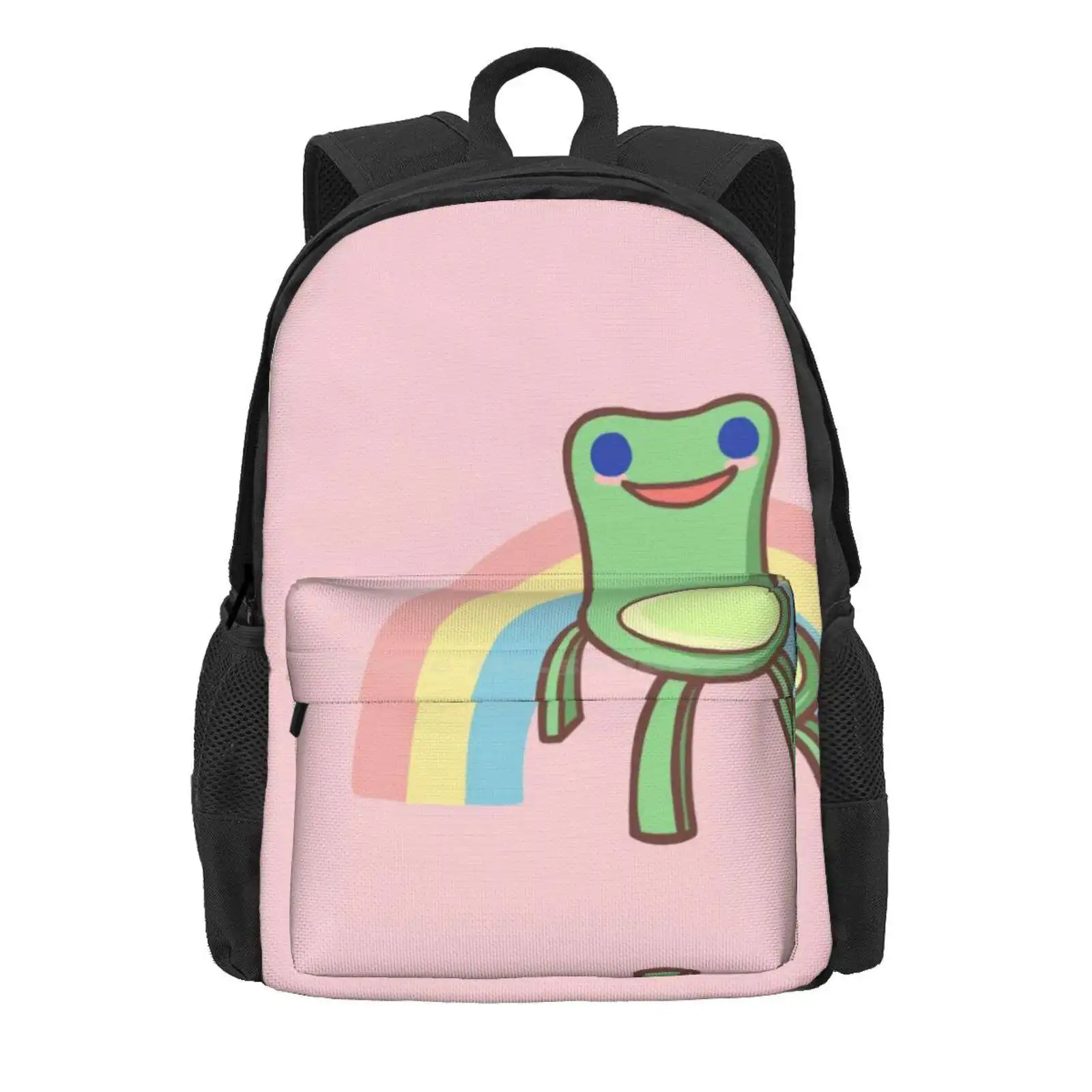 Froggy Chair Hot Sale Schoolbag Backpack Fashion Bags Froggy Chair Cute Animal Sweet Rainbow Chibi Colors Colours Pink Yellow