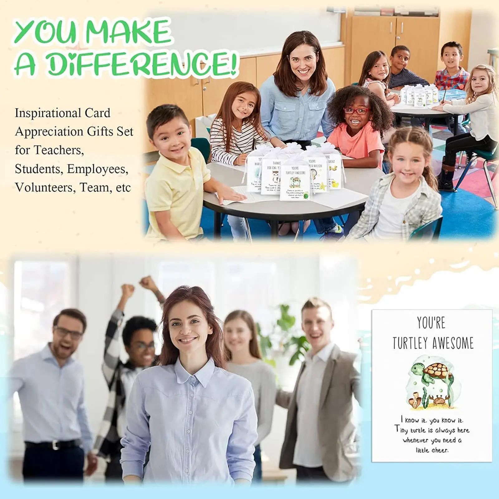 Present For Employees Appreciation 5 Pieces Resin Present For Volunteer Staff Inspirational Positive Decorations Animal-Themed