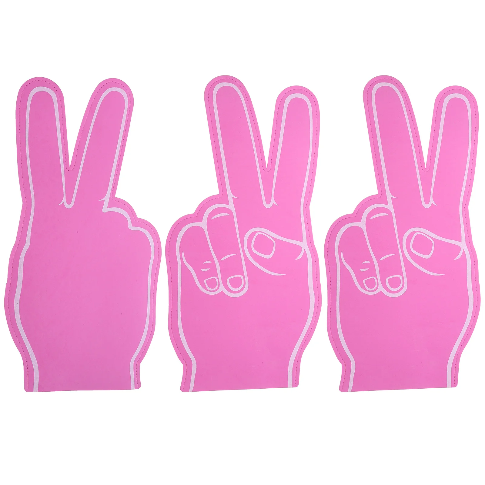 

3 Pcs Finger Cots Cheerleading Hand Gesture Foams for Sports Gloves 4600X2250X050CM Party Favor Rosy Noisemaker