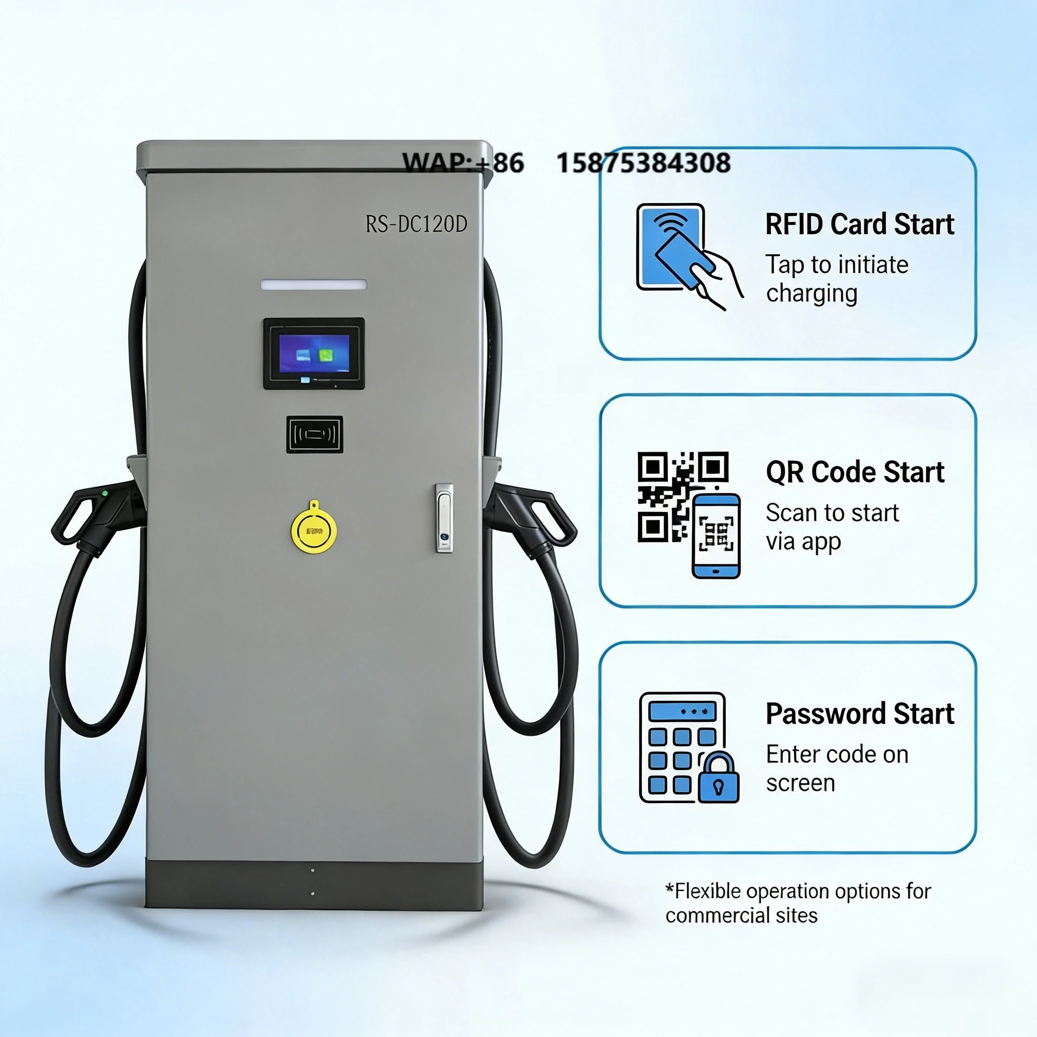 60kW 80kW 120kW 160kW DC EV Fast Charger OEM ODM Available Commercial Charging Station Manufacturer