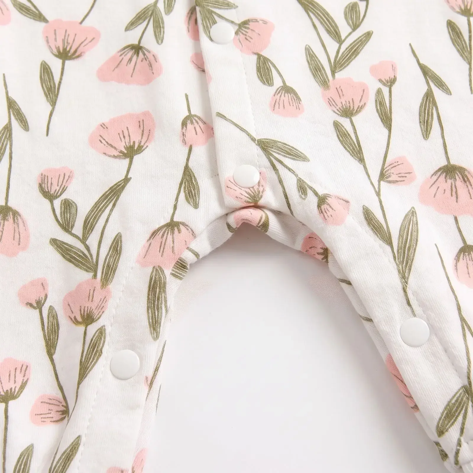 Baby Mädchen Frühling Niedliche Blumen-Strampler Langarm Säuglings-Jumpsuits Kleidung Herbst – Detail 2