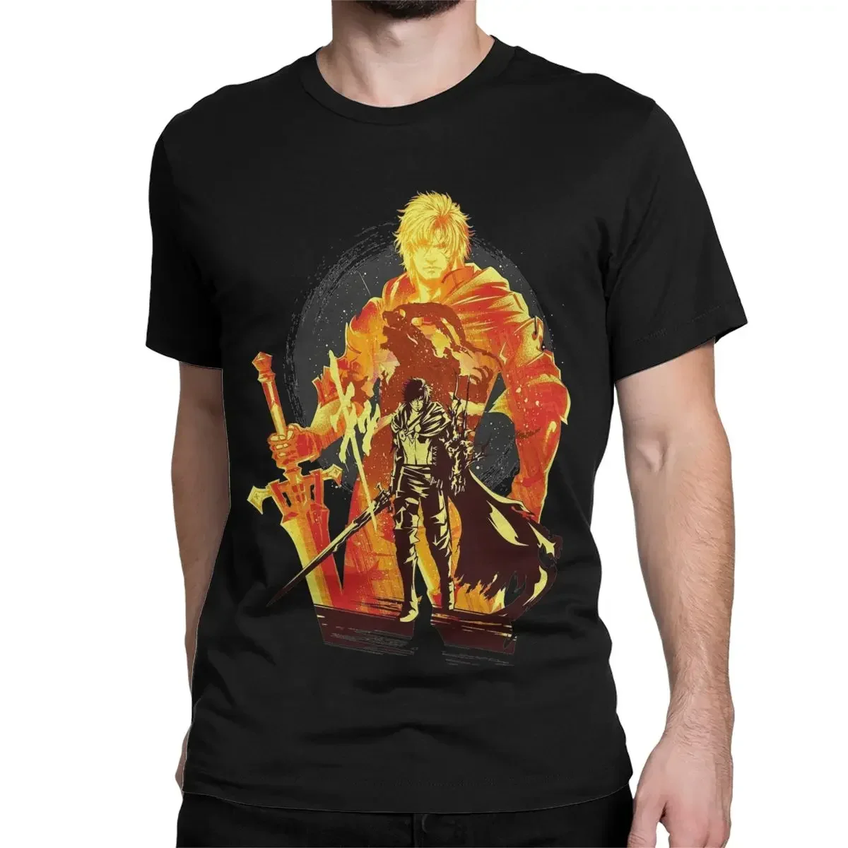 Final Fantasy First Shield Of Rosaria T Shirt Men's Cotton Fashion T-Shirts Crew Neck Tees Short Sleeve Clothes Plus Size