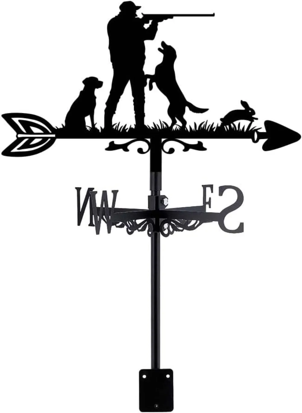 

Флюгер для погоды для собак, флюгер для охоты и собак, металлические ветровые лопасти для животных, черные ветровые лопасти, знаки, садовые декоративные направление ветра