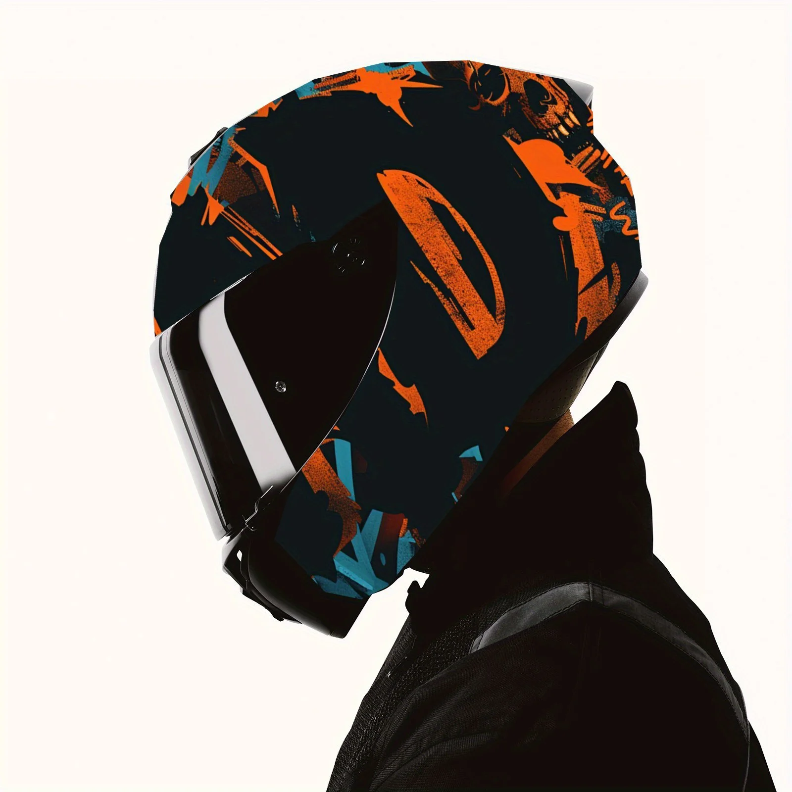 Trendy Bad Worded Street Art integraalhelm vinyl wrap sticker, waterdichte krasbestendige zelfklevende PVC-stickers, Artisti