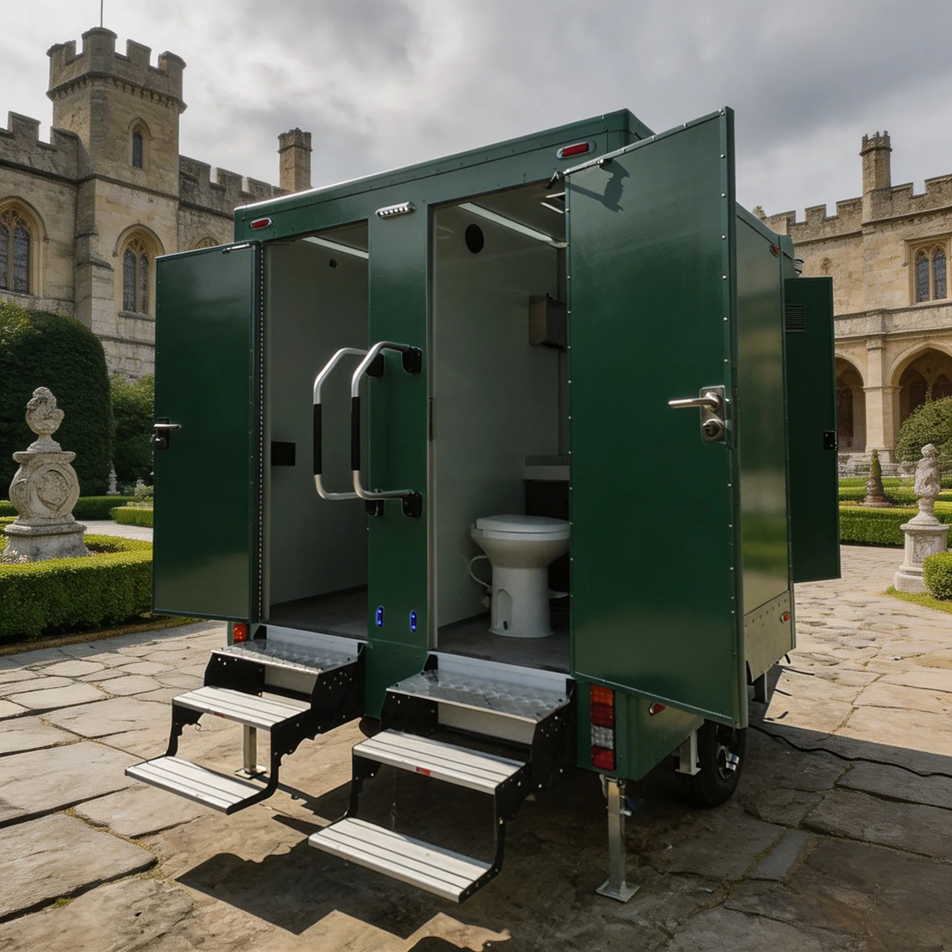 Luxury Portable Shower Trailer – Customizable Outdoor Mobile Restroom with Modern Features