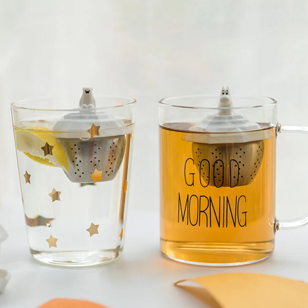 

Polar Bear Shaped Tea Filter Stainless Steel Diffuser Infusers Cartoon Ware Loose Tea Strainer Kitchen Bar Tool