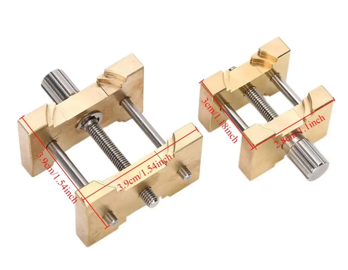 

Watch Movement Holder Quarzt Mechanical Watch Movement Clamp Tools Watchmakers 2Pcs Brass Watch Movements Holders Fixed Base