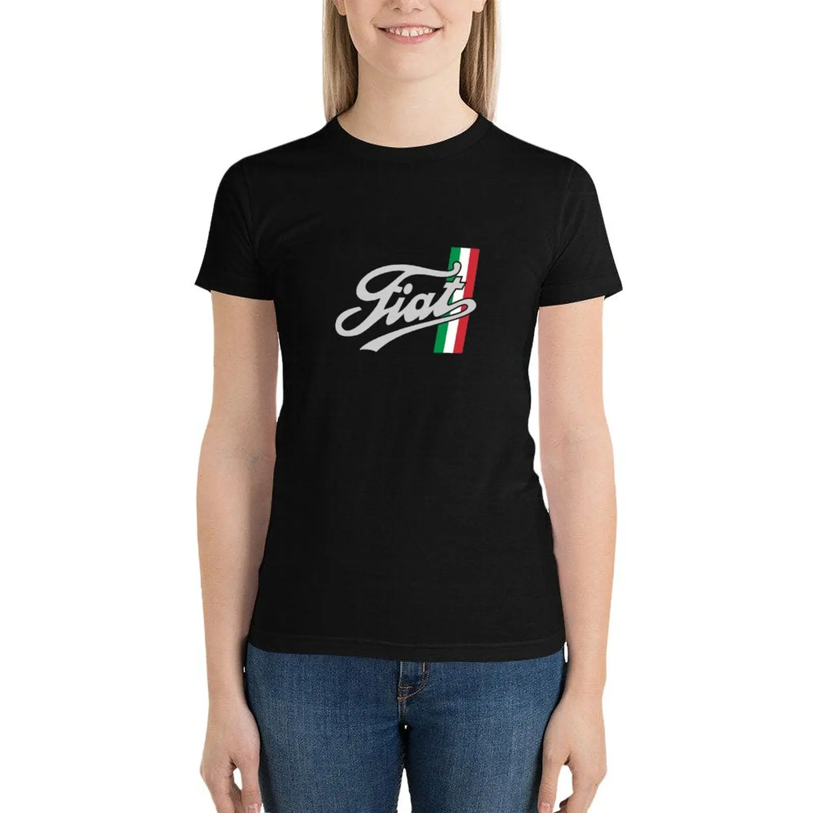 Old school FIAT T-Shirt quick drying cute clothes lady clothes customs Women's cotton t-shirt