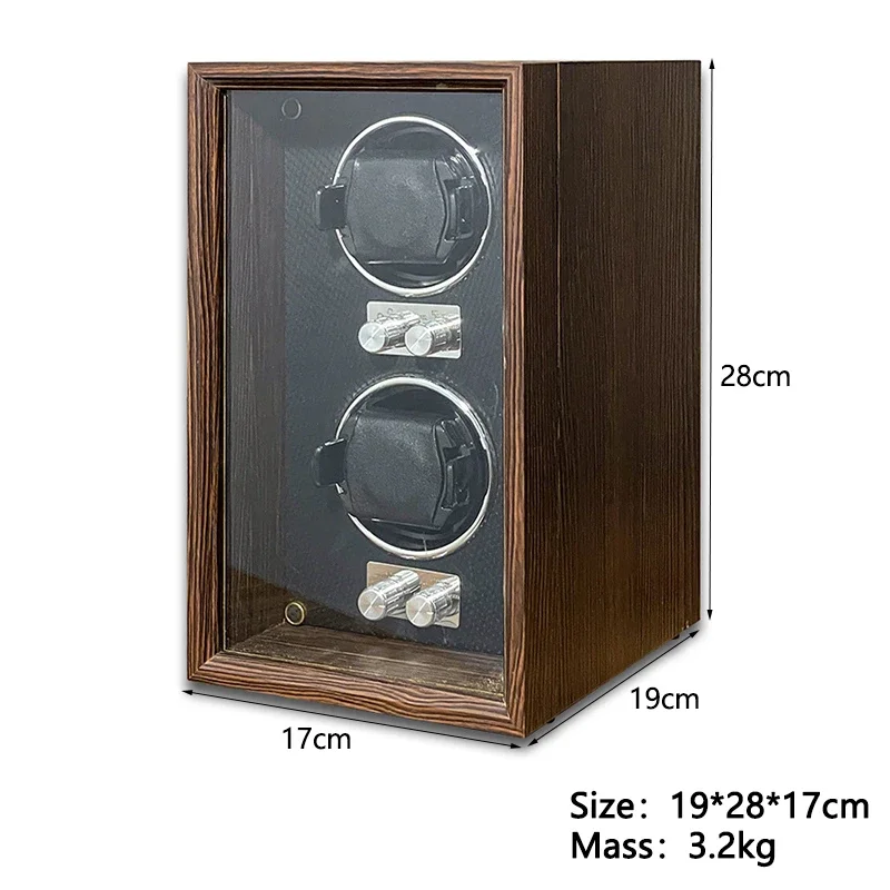 Wood Grain Automatic Watch Winder Mechanical Watch Case Storage Box Dust-proof Household Watch Swinger Rotator Customize Logo