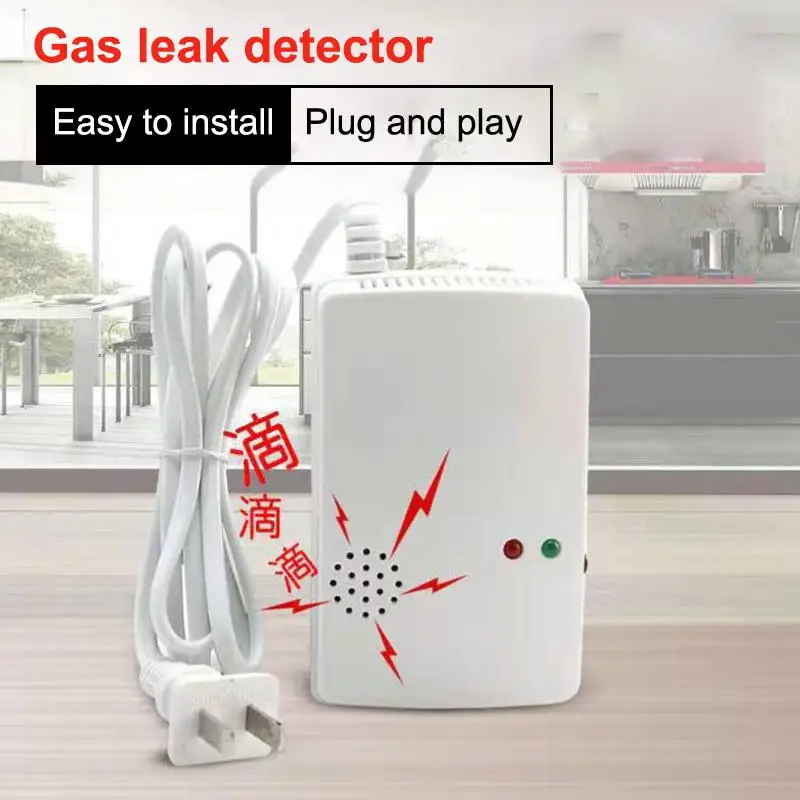 Portable Wall Mounted Independent Gas Detector Alarm Gas Leak Detector Tester Propane Methane Safe Natural Gas Alarm Sensor.